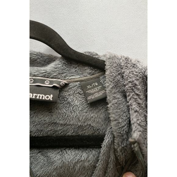 Marmot Women’s Fuzzy Fleece Zip-Up Hoodie – Gray Plush Soft Jacket (XL) - Picture 4 of 4